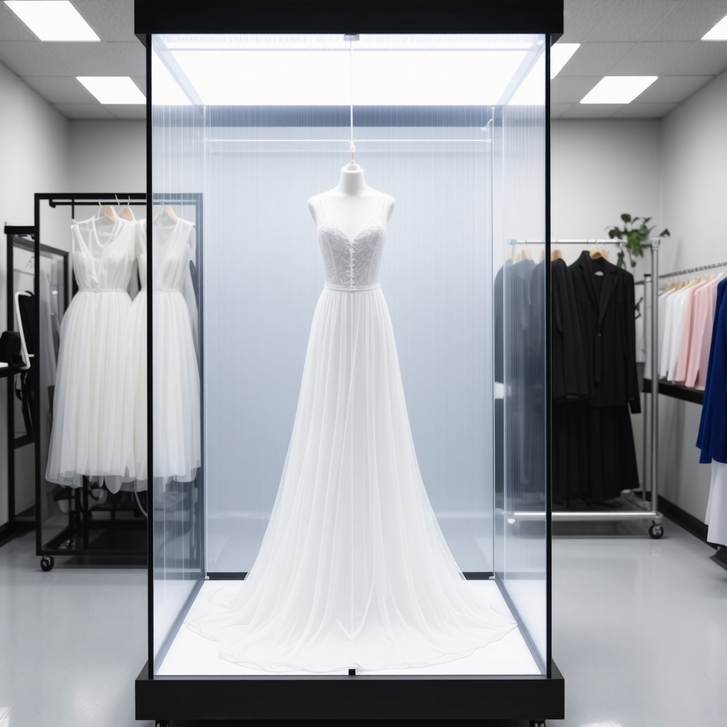 Wedding dress preservation equipment including climate-controlled chambers and AI diagnostic tools in Tampa laboratory