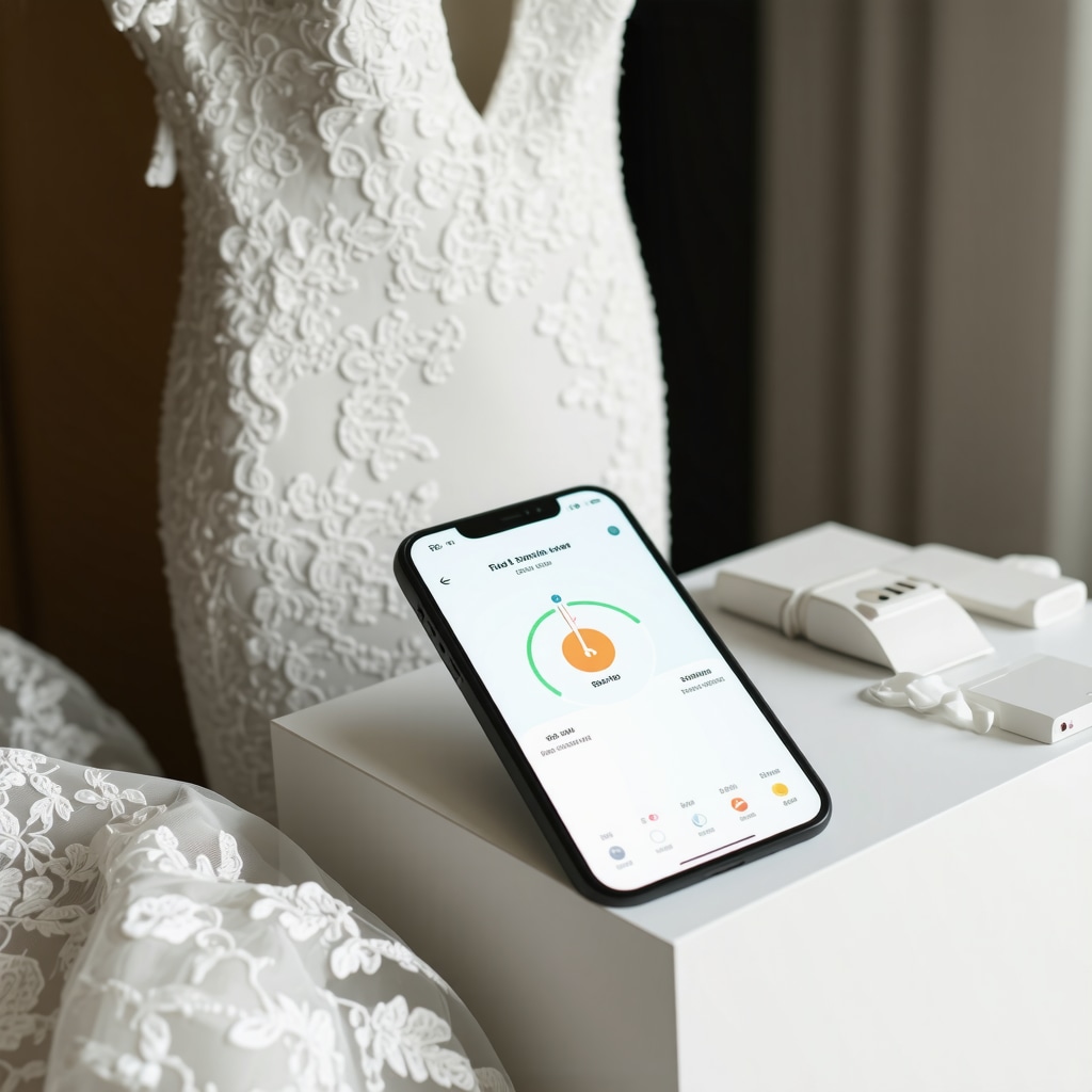 Smart wedding dress storage box with sensors monitoring preservation conditions in Tampa