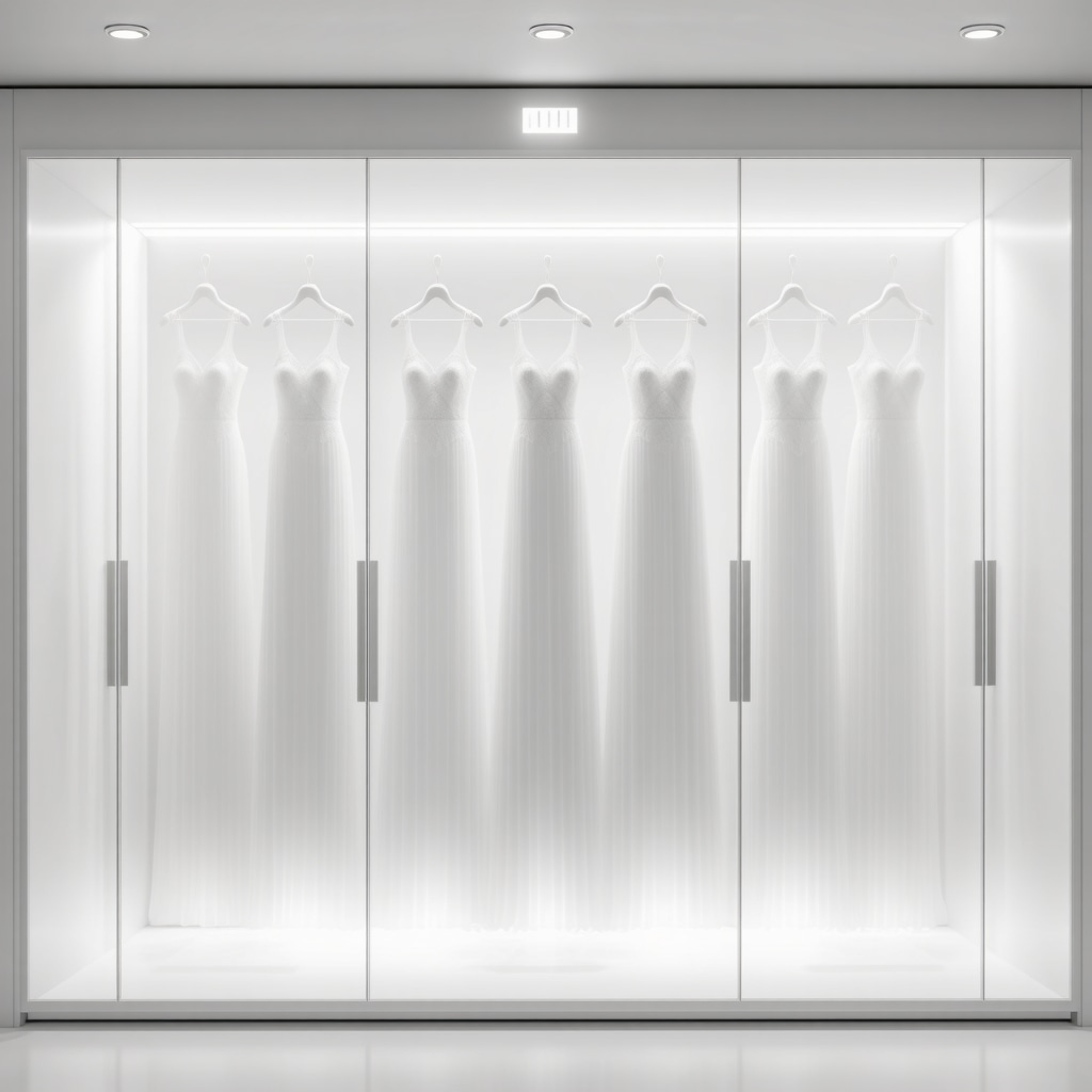 Advanced AI-controlled climate storage unit for preserving wedding dresses in Tampa