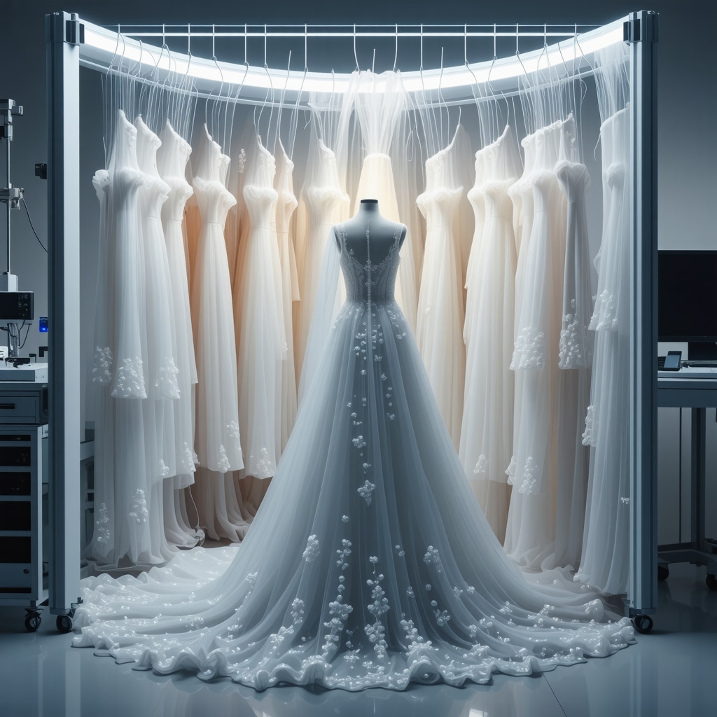 AI and enzymatic bio-based stain removal technology applied to wedding dress fabric analysis in Tampa