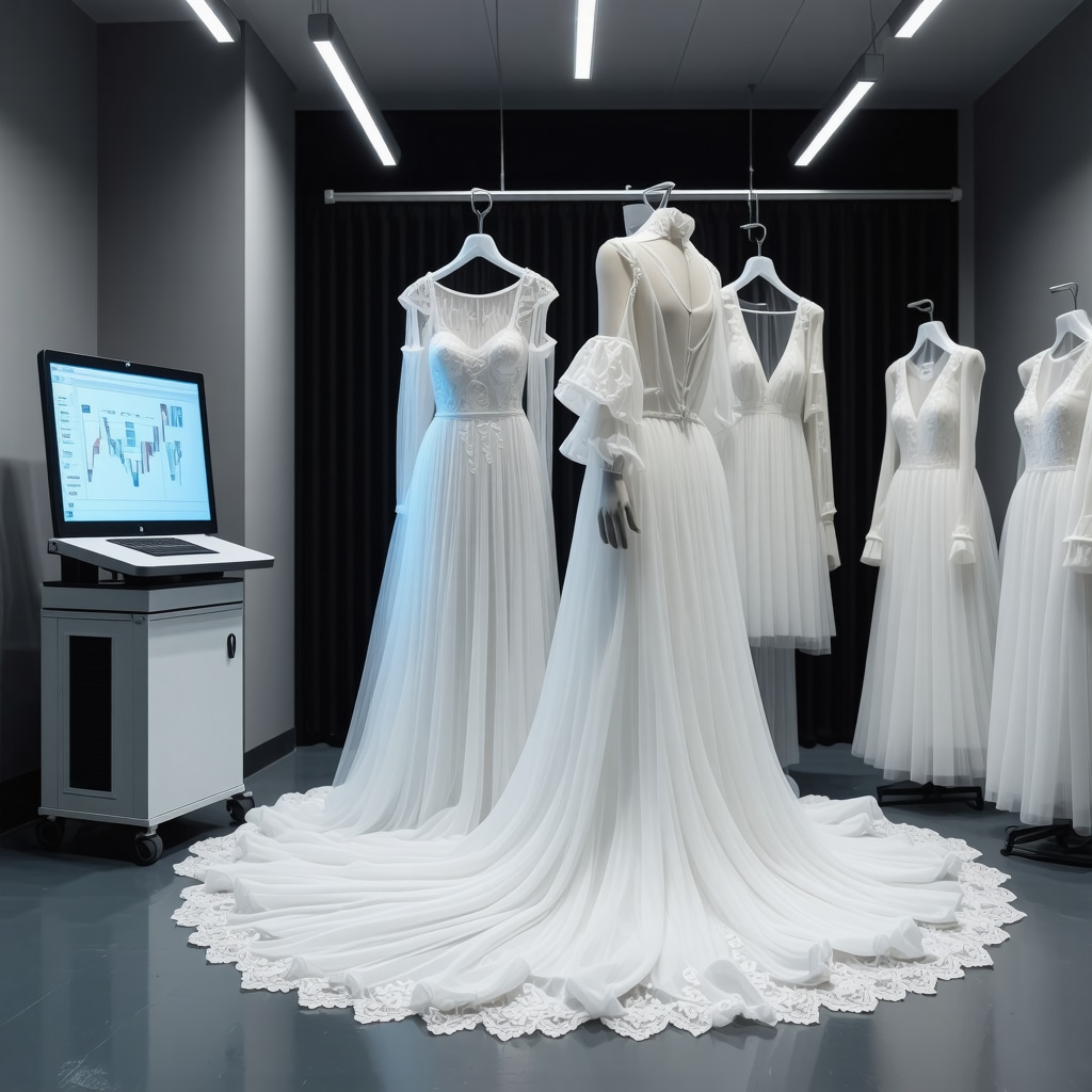 High-tech laboratory with spectroscopic and nanotechnology equipment for emergency wedding dress cleaning in Tampa