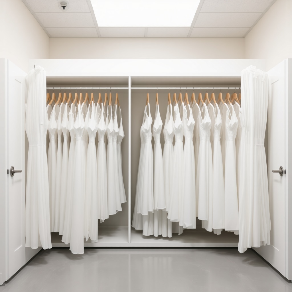 Climate-controlled storage and nanotechnology cleaning equipment for wedding dresses in a Tampa Bay lab