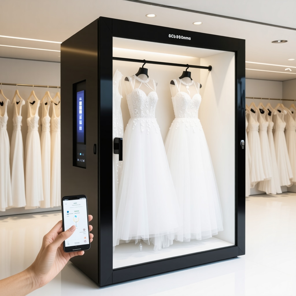 Climate-smart wedding dress storage container with humidity and temperature sensors and smartphone monitoring