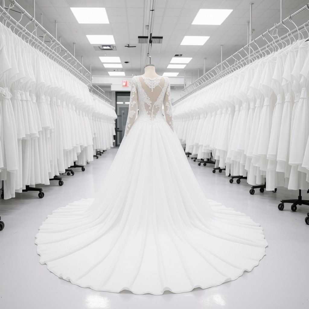 Scientists using nanotechnology and AI tools to preserve delicate bridal gowns in a Tampa dry cleaning lab