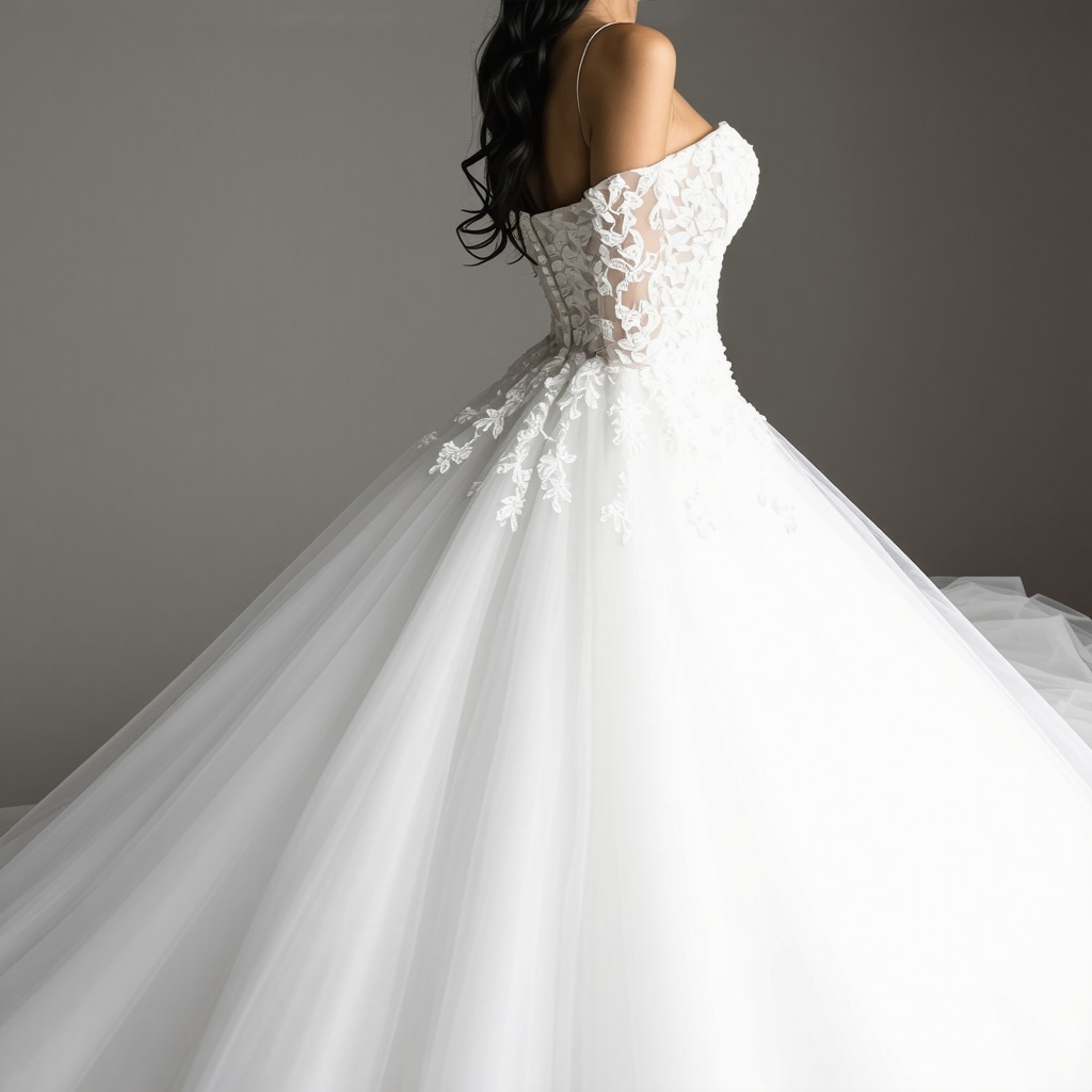 Professional cleaner using spectrophotometer and eco-friendly enzyme solutions on lace wedding dress in Tampa studio