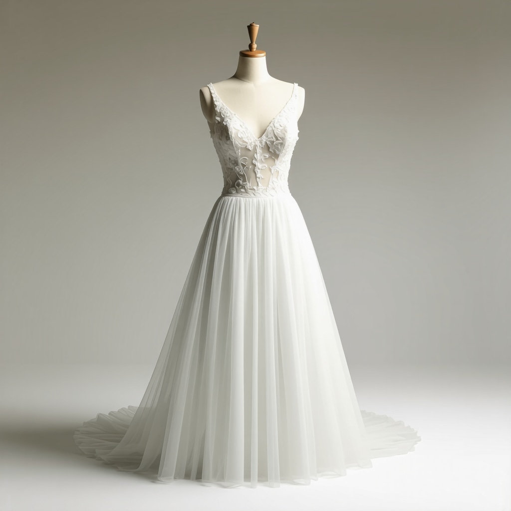 Futuristic wedding gown preservation lab showcasing nanotech coatings, AI sensors, and supercritical CO2 equipment