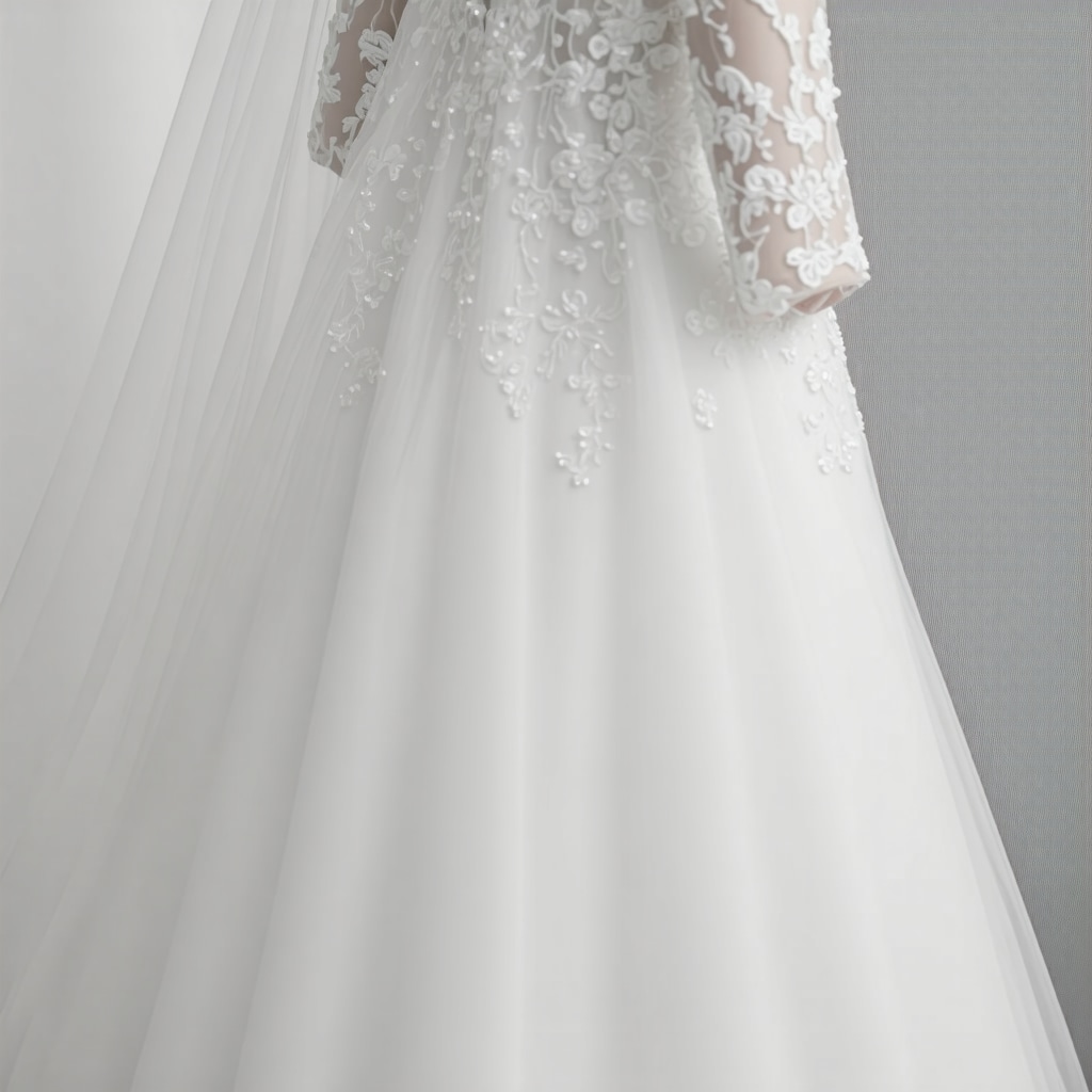 High-resolution digital scanning equipment analyzing delicate bridal gown fabric in Tampa cleaning studio