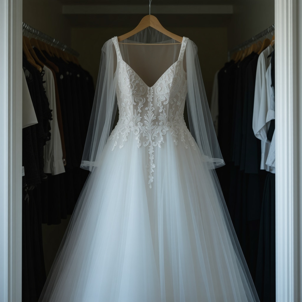 Vintage wedding gown stored in eco-conscious packaging in Tampa