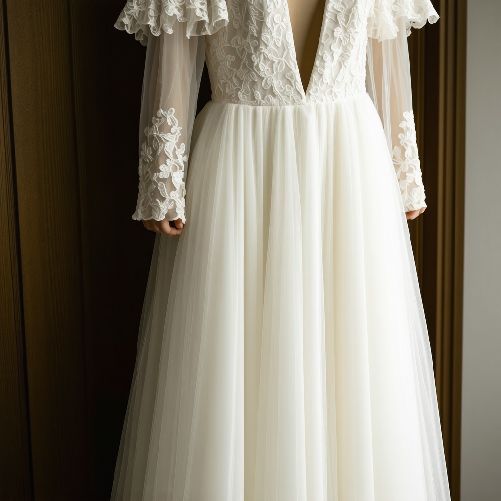 Tampa bride's wedding gown being cleaned with eco-friendly methods