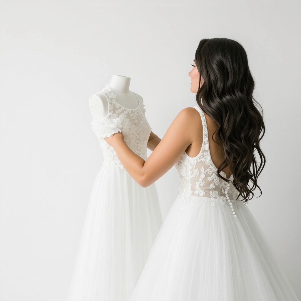 Wedding dress being cleaned professionally with eco-friendly methods in Tampa