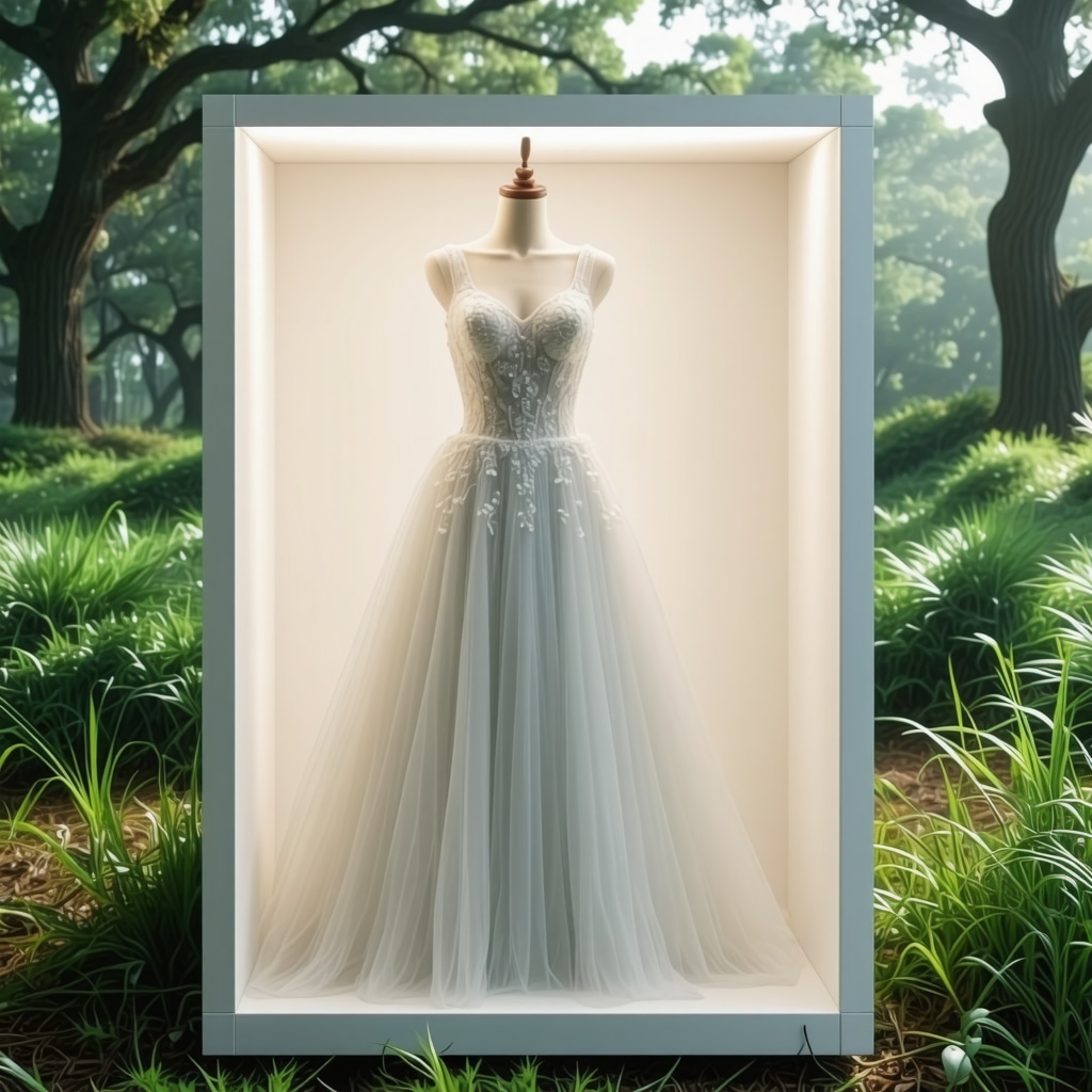 Advanced preservation box featuring nanotechnology coatings and smart sensors for wedding dress care in humid climates