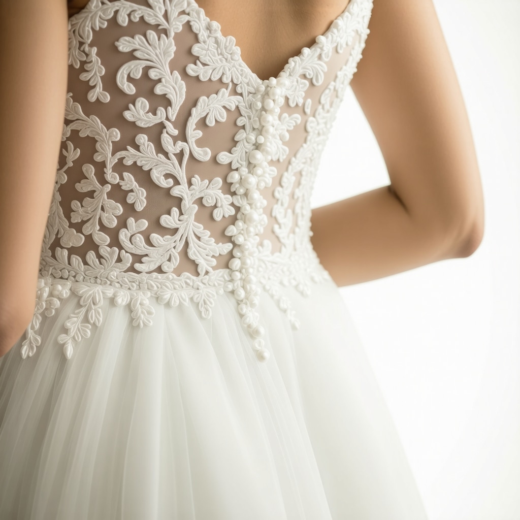 Wedding dress being carefully cleaned by a professional cleaner in Tampa