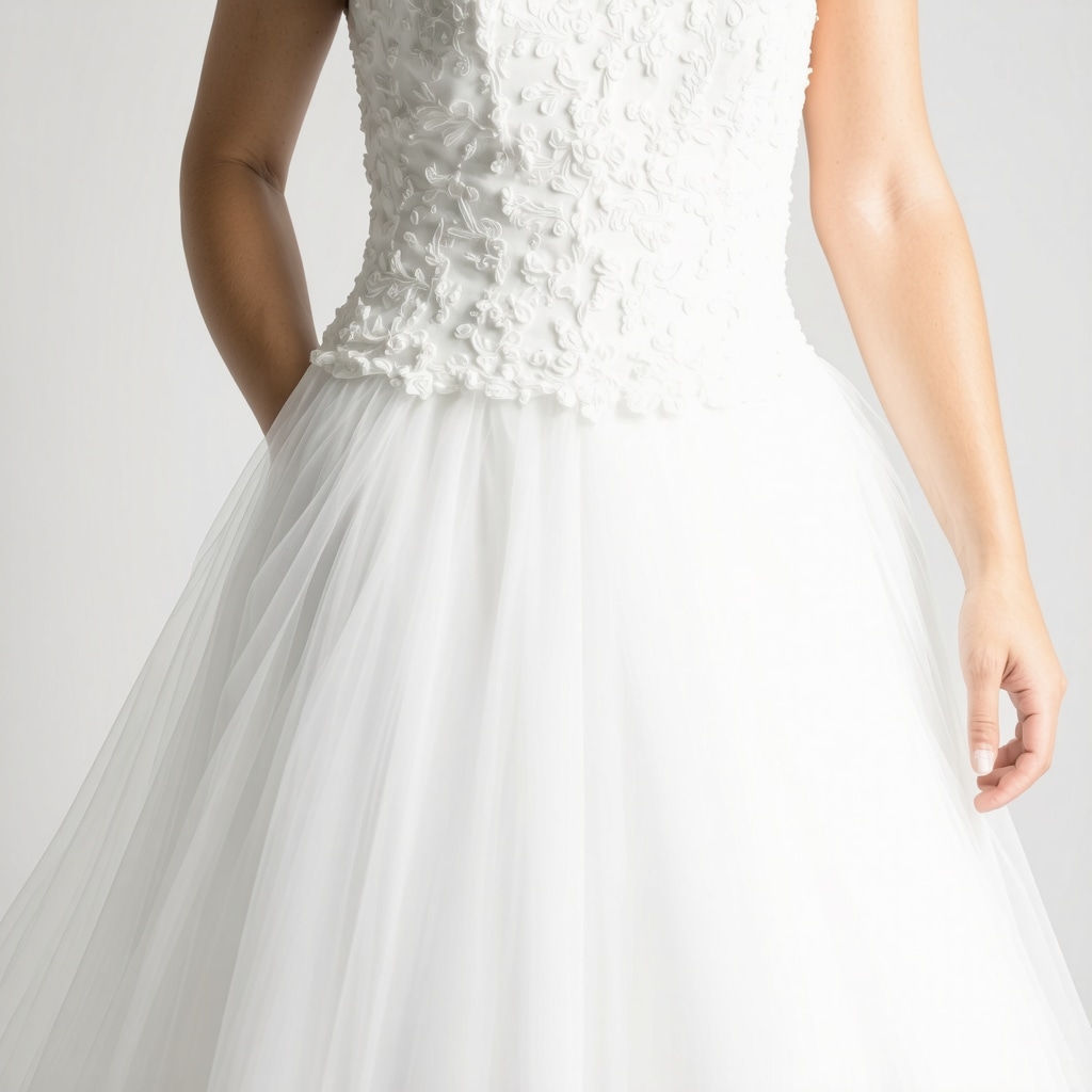 Wedding dress being carefully cleaned by professional in Tampa