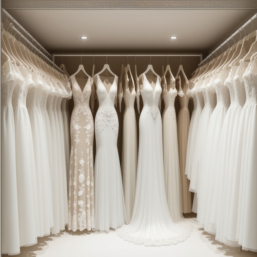Smart climate-controlled archival storage room for delicate couture wedding gowns with IoT sensors