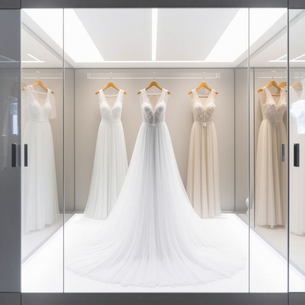 High-tech bridal gown preservation chamber with embedded sensors and sustainable packaging materials