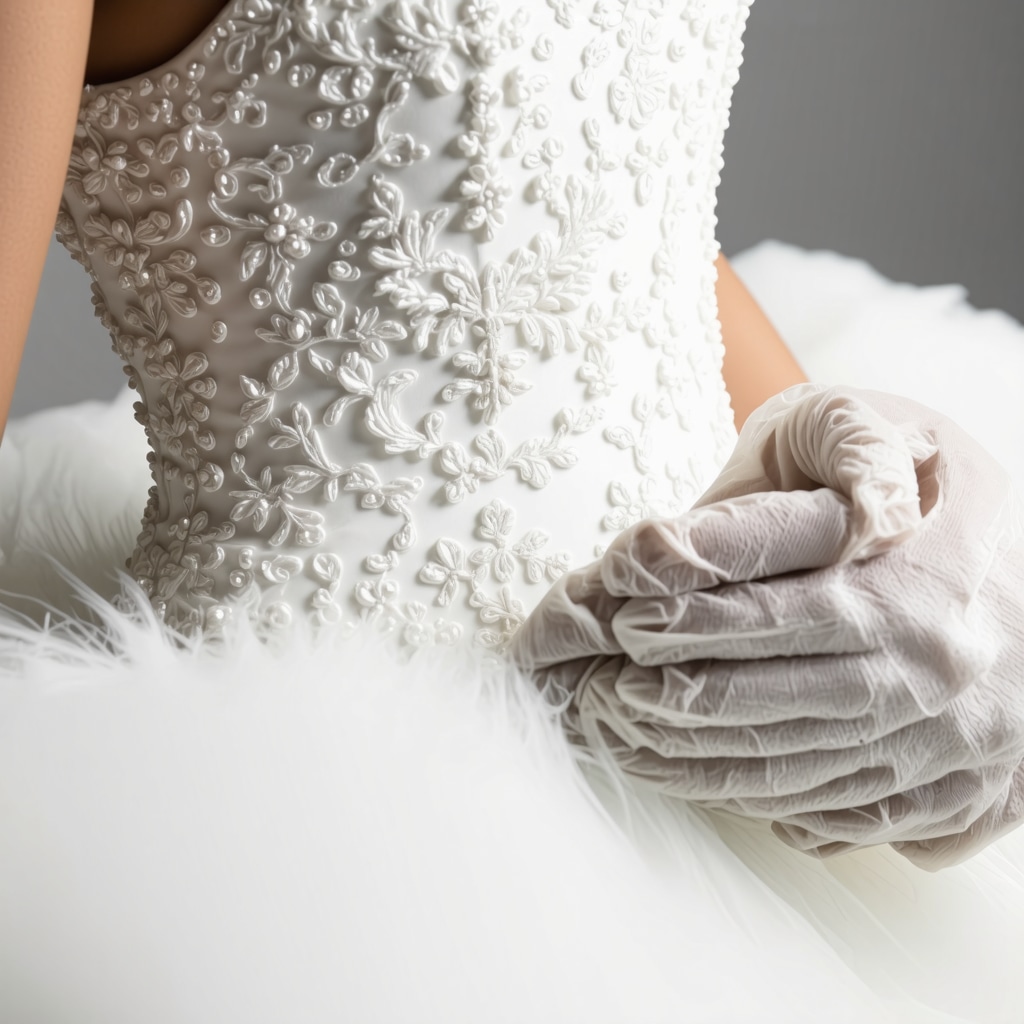 Professional wedding dress cleaning using ultrasonic technology in Tampa