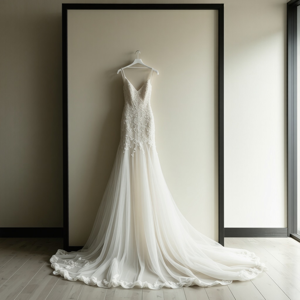 Vintage wedding dress stored properly for long-term preservation in Tampa