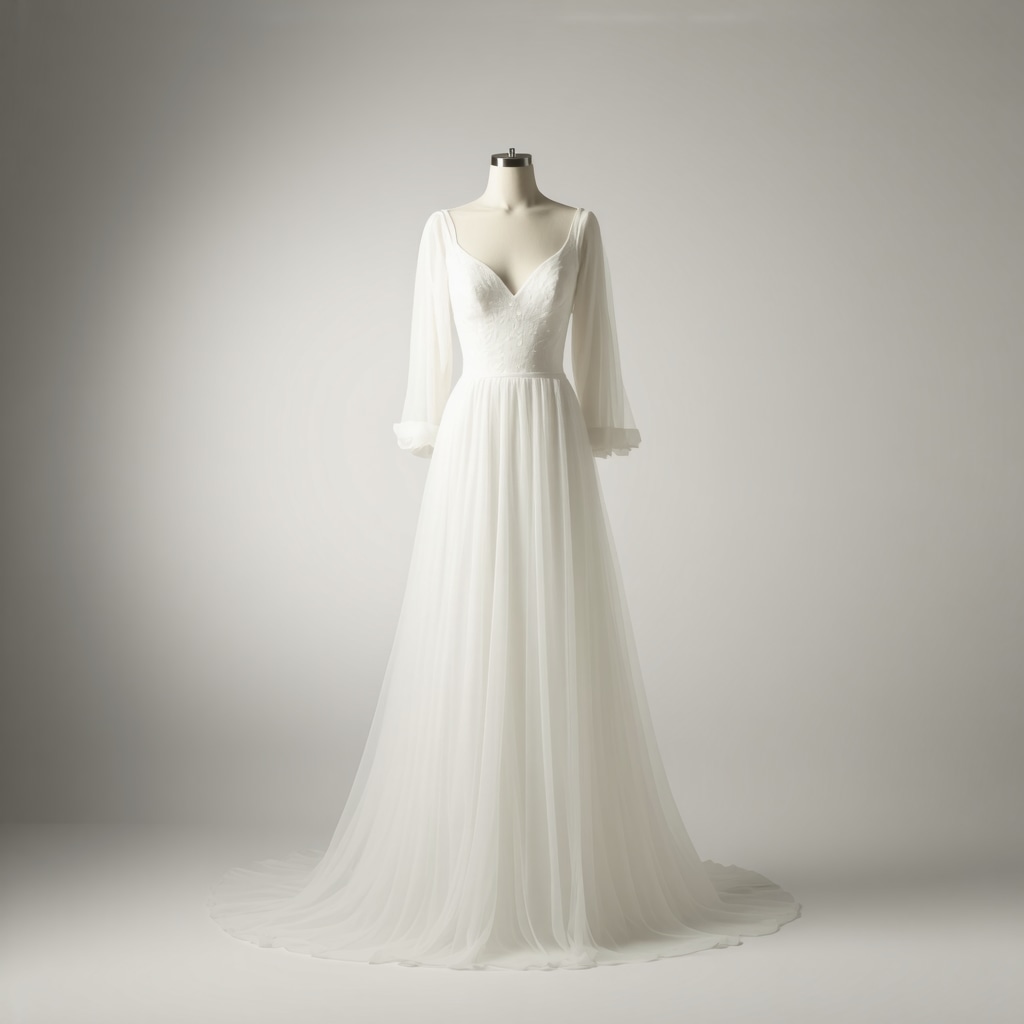 Vintage wedding gown being carefully preserved by a professional in Tampa.