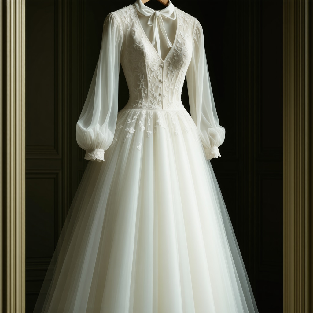 Vintage wedding gown stored in a preservation box to maintain delicate fabrics