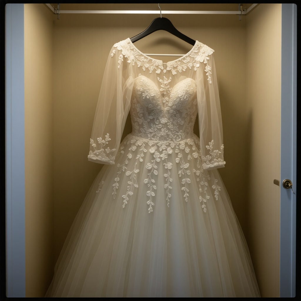 Vintage wedding gown stored in breathable preservation box in Tampa