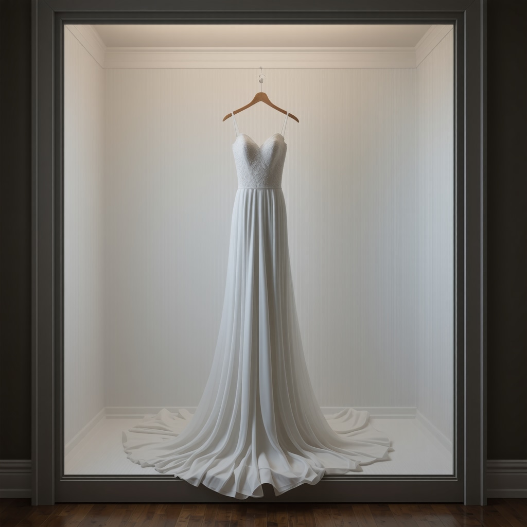 Wedding gown stored in a climate-controlled box for preservation in Tampa