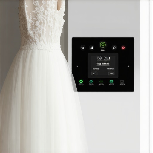 State-of-the-art climate-controlled storage facility with digital sensors for gown preservation