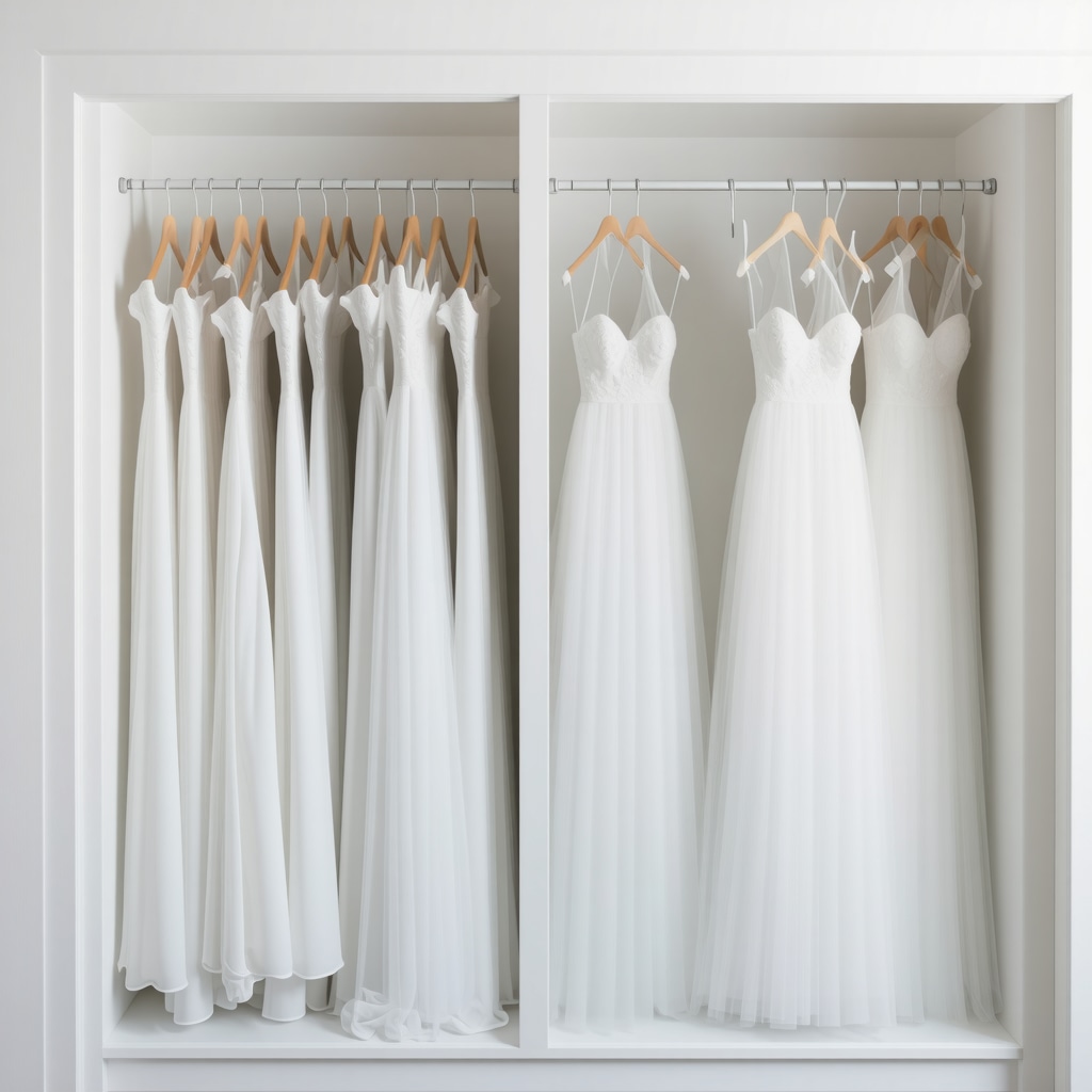 Modern wedding gown storage with climate control and UV protection in Tampa