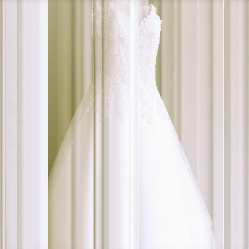 Wedding gown in climate-controlled storage with preservation technology