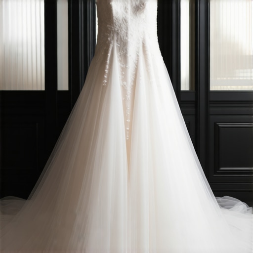 A vintage wedding gown being digitally scanned for preservation