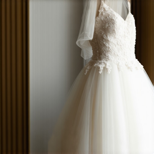 Vintage wedding gown being cleaned with ultrasonic technology for preservation