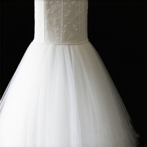 Wedding gown being cleaned with eco-friendly solutions in a professional setting.