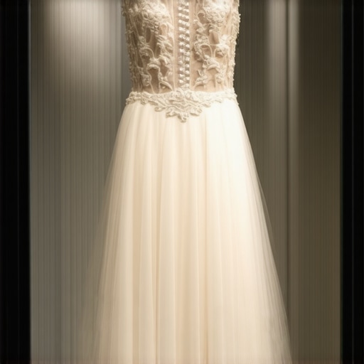 Wedding gown preserved with eco-friendly techniques in Tampa's climate-controlled display