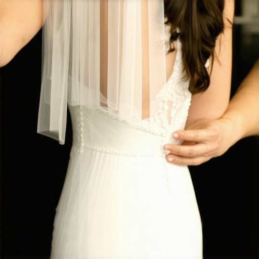 Wedding dress being professionally cleaned with eco-friendly tools in Tampa