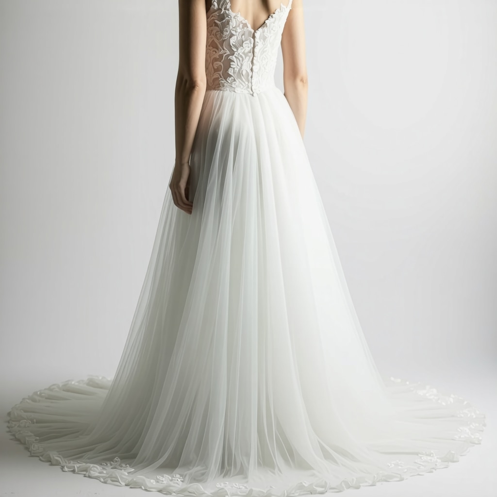 Vintage wedding gown being carefully preserved by a professional in Tampa
