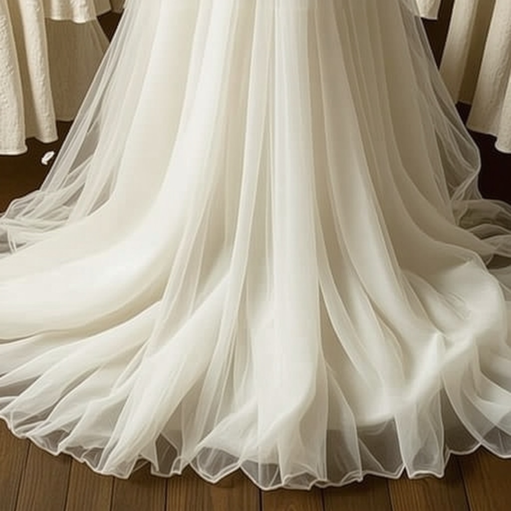 Restoration process of delicate vintage wedding gown with expert care in Tampa