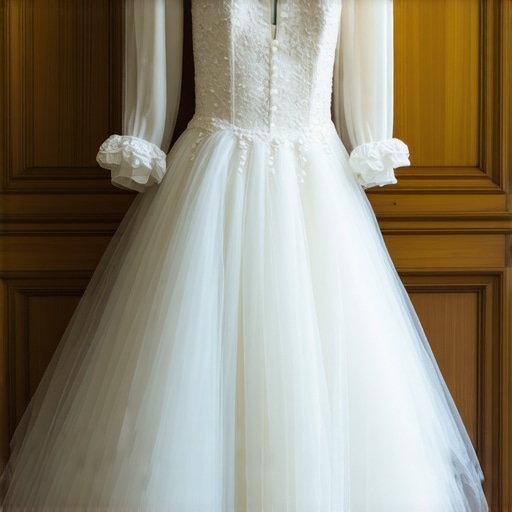 Vintage wedding gown stored in a climate-controlled preservation box
