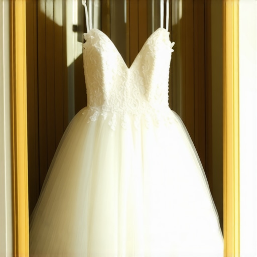 Vintage wedding gown stored in acid-free boxes with climate control for preservation
