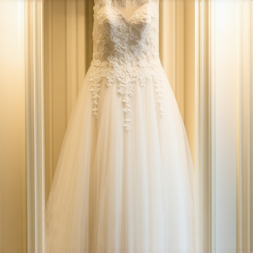 Vintage wedding gown stored in a preservation box, Tampa