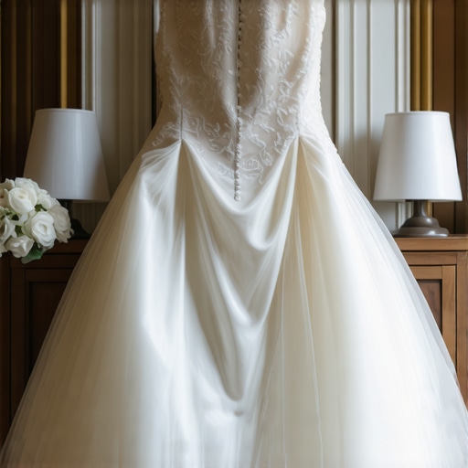 Vintage wedding gown stored in archival preservation box in Tampa