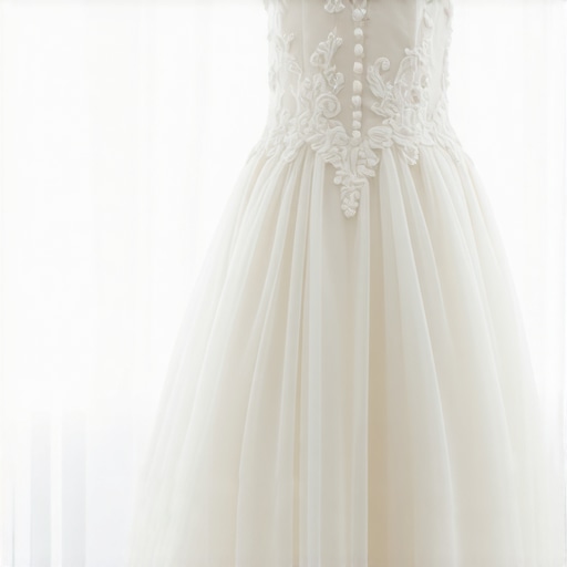 Expert restoring vintage wedding gown with delicate fabrics and restoration tools in Tampa
