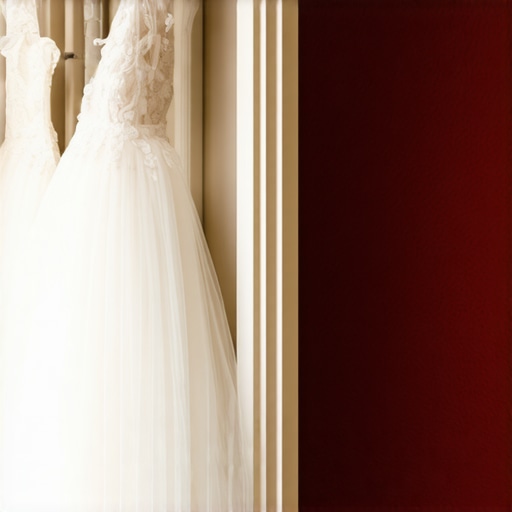 Wedding gown stored in archival box with acid-free tissue for preservation