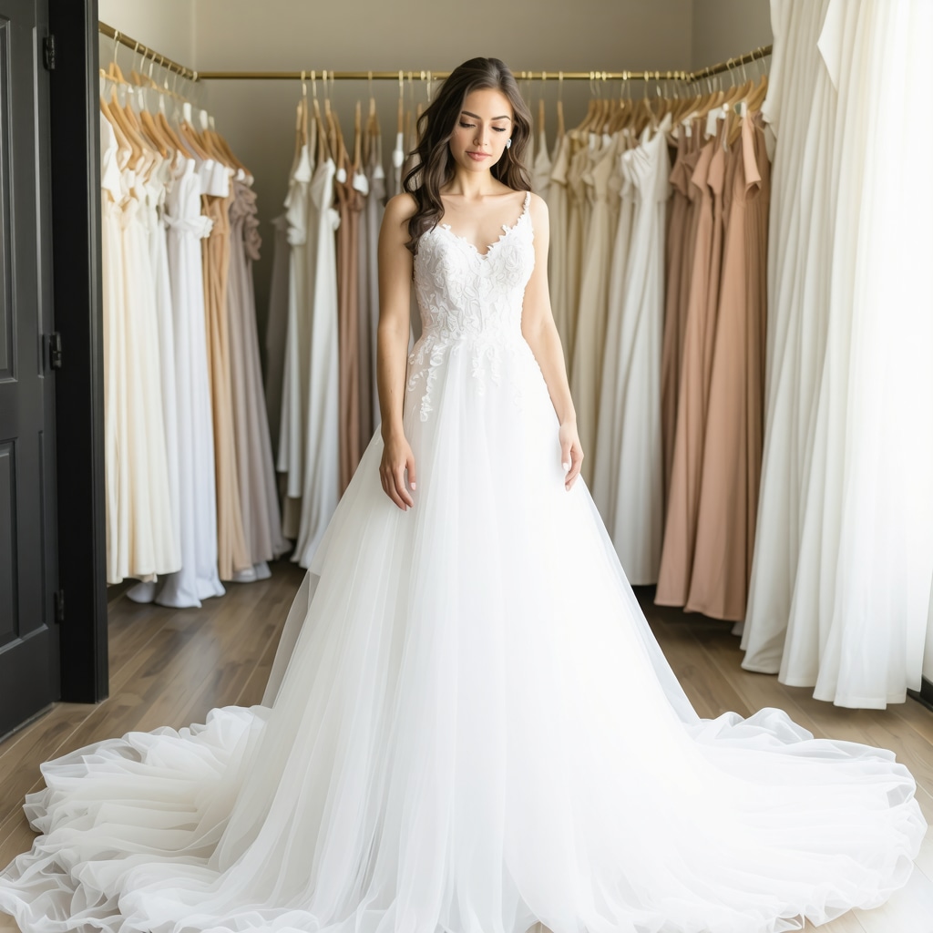 Professional cleaning expert carefully handling delicate vintage wedding dress