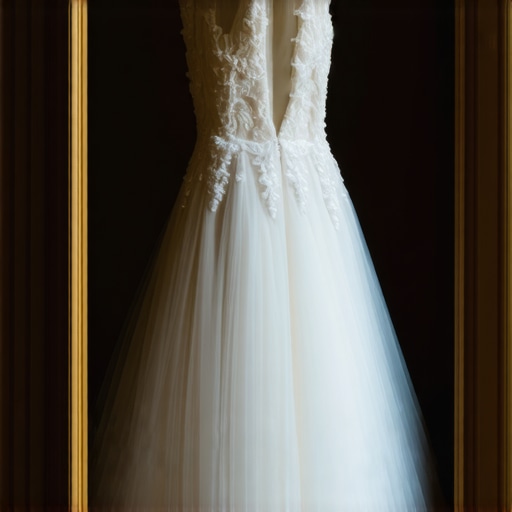 Vintage wedding gown stored in preservation box with climate control in Tampa