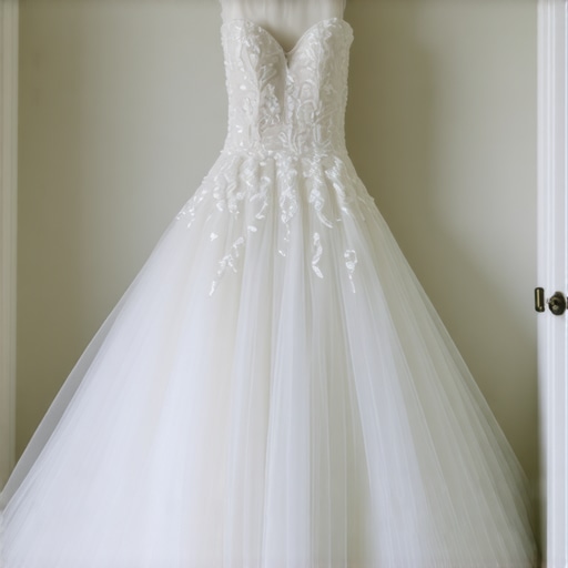 Wedding gown stored properly in a preservation box in Tampa's climate-controlled closet.