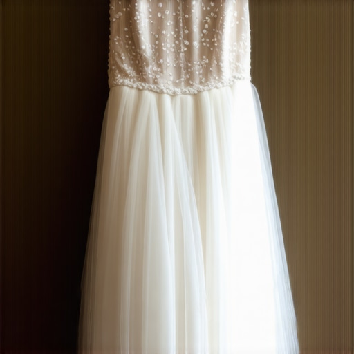 Elegant vintage wedding gown in climate-controlled storage in Tampa