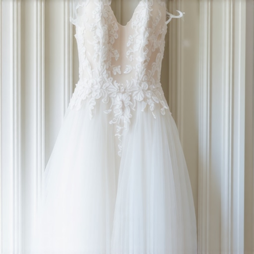 Vintage wedding gown preserved in eco-friendly box in Tampa setting