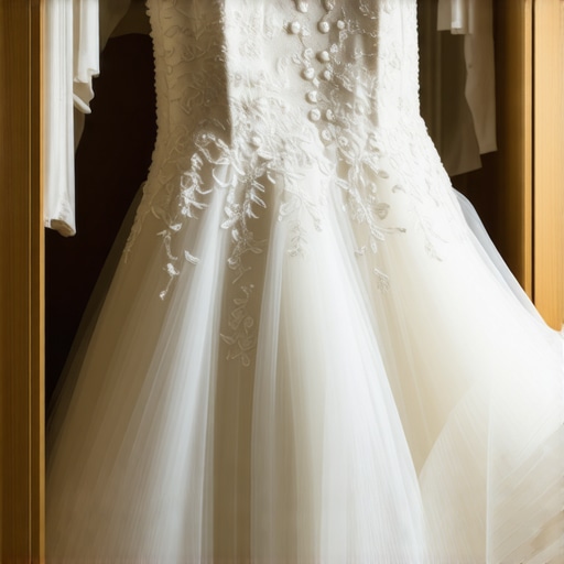 Vintage wedding dress stored in climate-controlled box with UV protection in Tampa