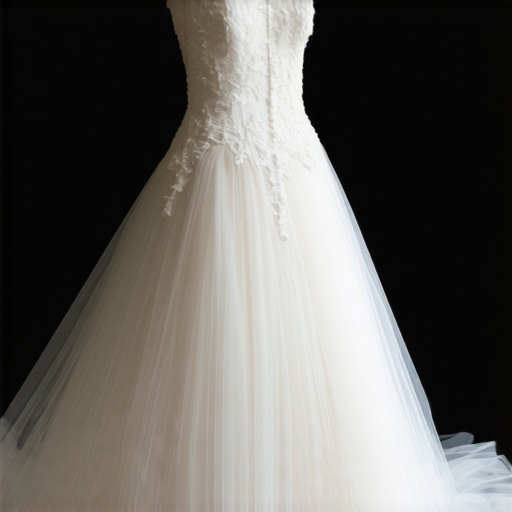 Vintage wedding gown stored in preservation box for long-term care