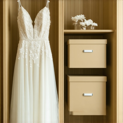 Wedding dress stored in eco-friendly preservation box in Tampa