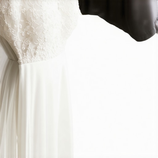 Vintage wedding dress stored in a breathable box with expert care